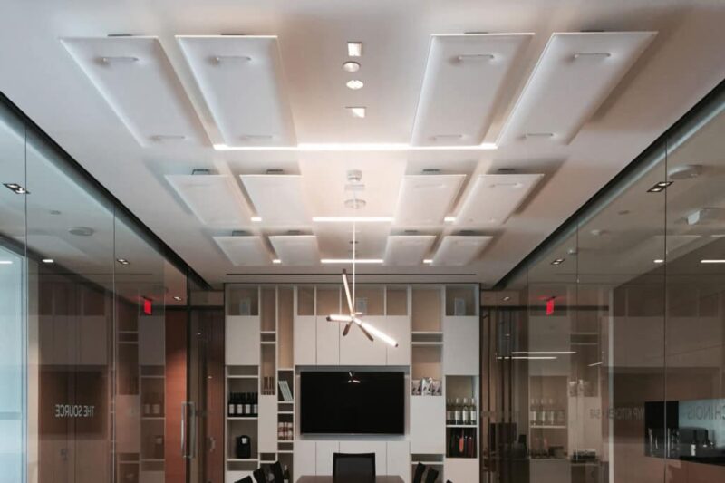 mitesco ceiling pannello fonoassorbente fissaggio a soffitto