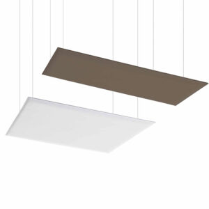 pannello oversize ceiling fissato al soffitto con cavi